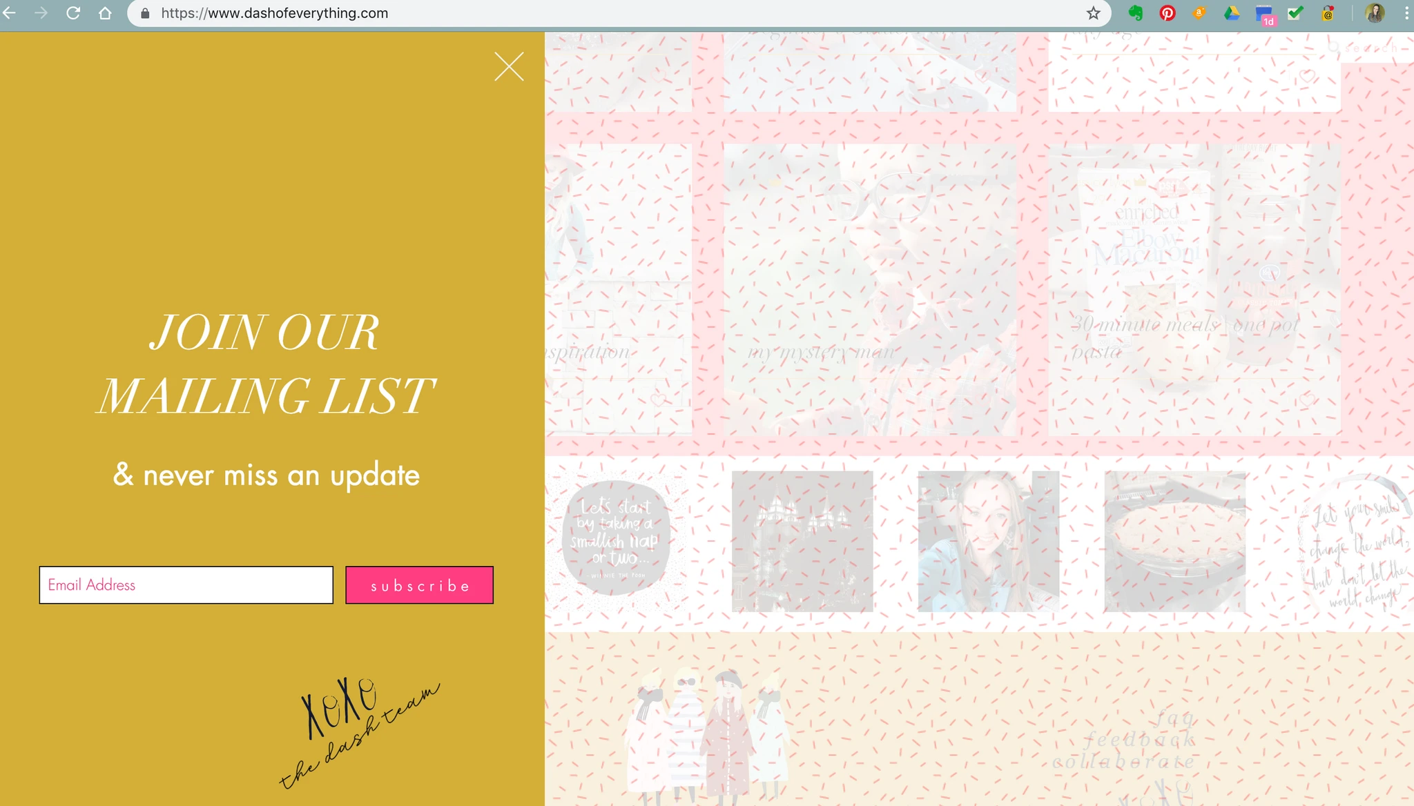 Dash of Everything Blog Design