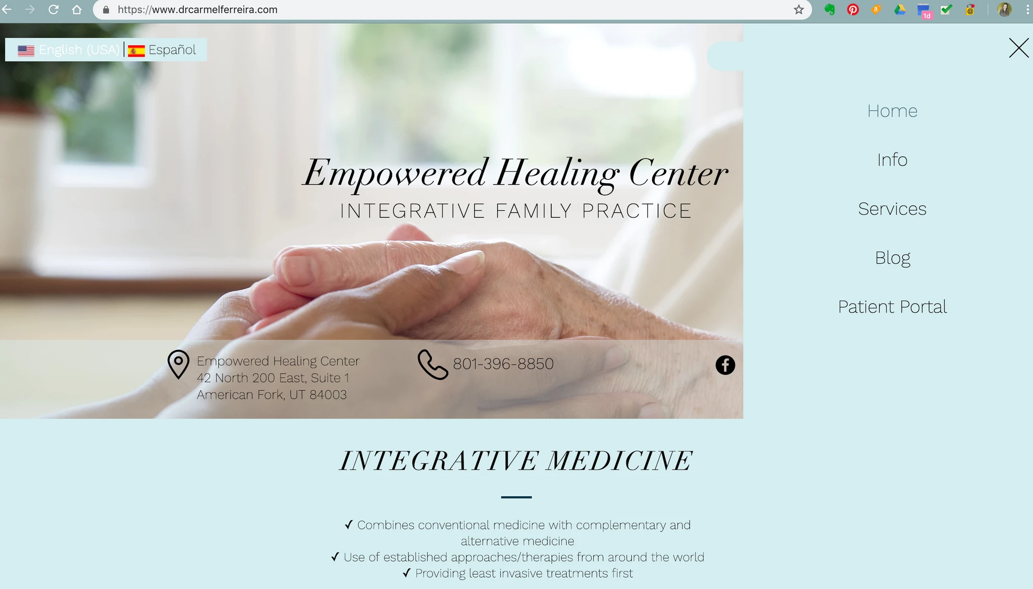Empowered Healing Center Website Design