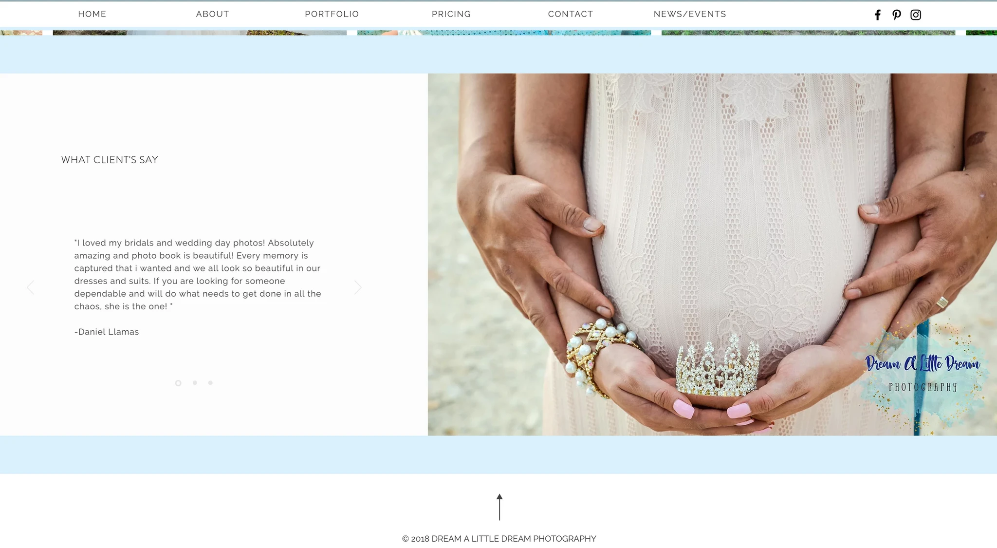 Dream a Little Dream Photography Website Design