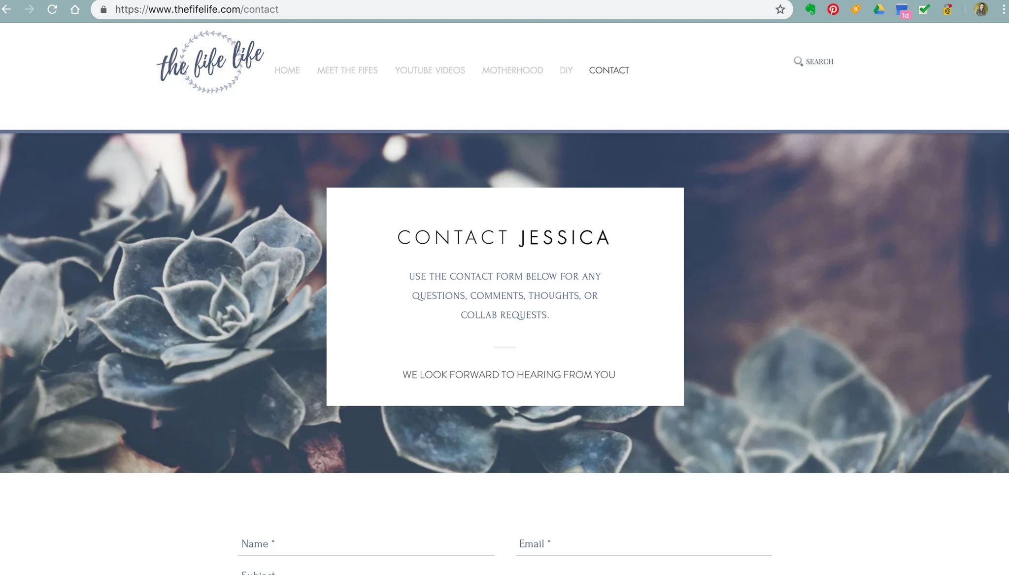 the fife life website design