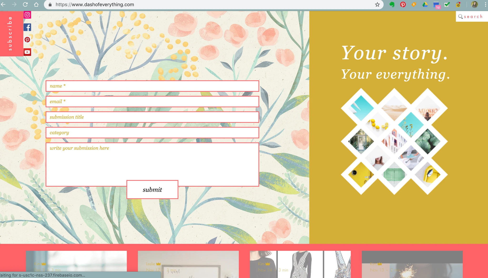 Dash of Everything Blog Design