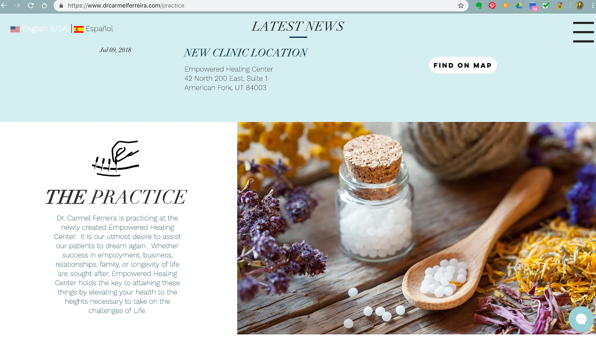 Empowered Healing Center Website Design
