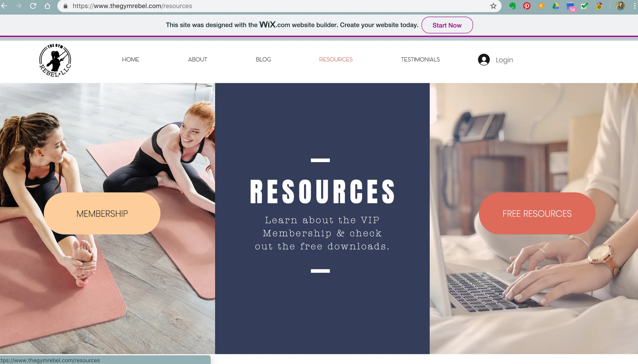 The Gym Rebel Website Design