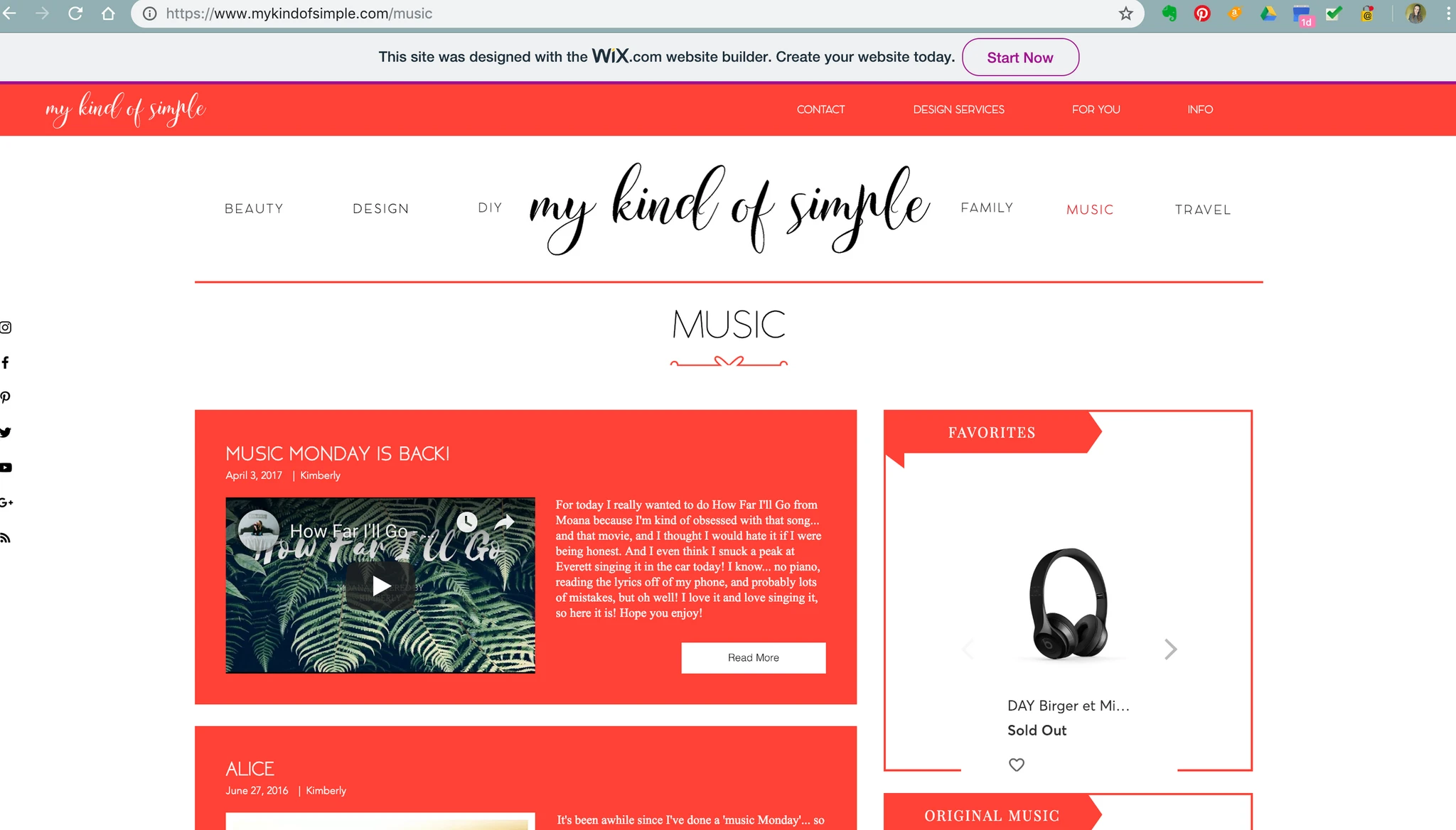 My Kind of Simple Blog Design