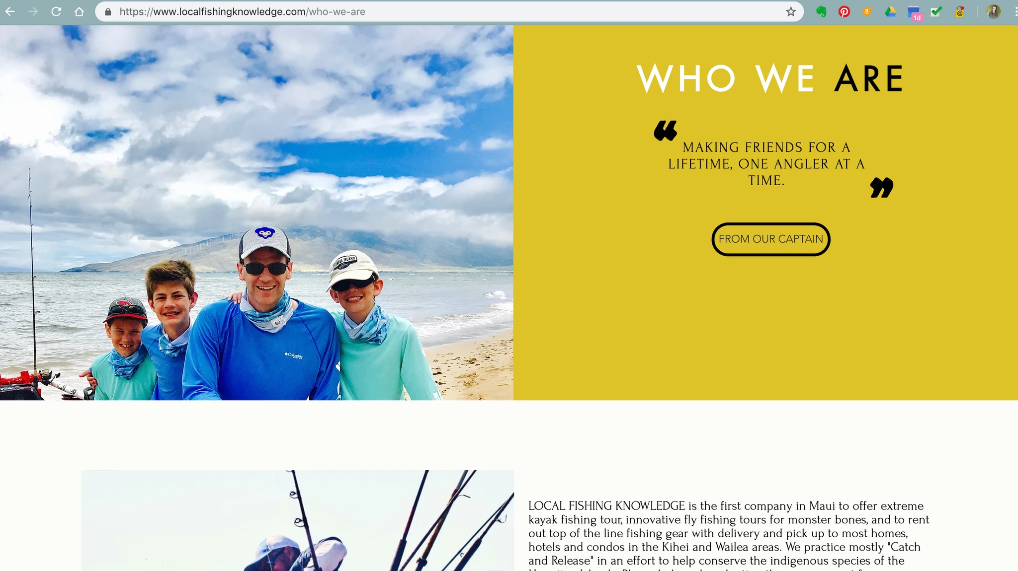 Local Fishing Knowledge Website Design