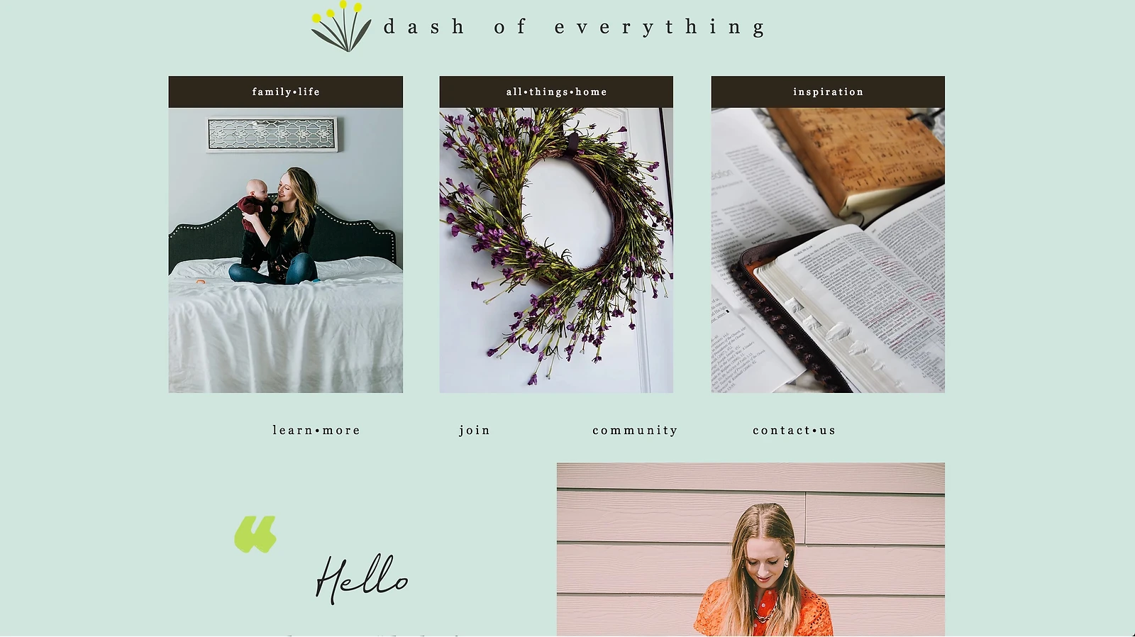Dash of Everything Blog Design