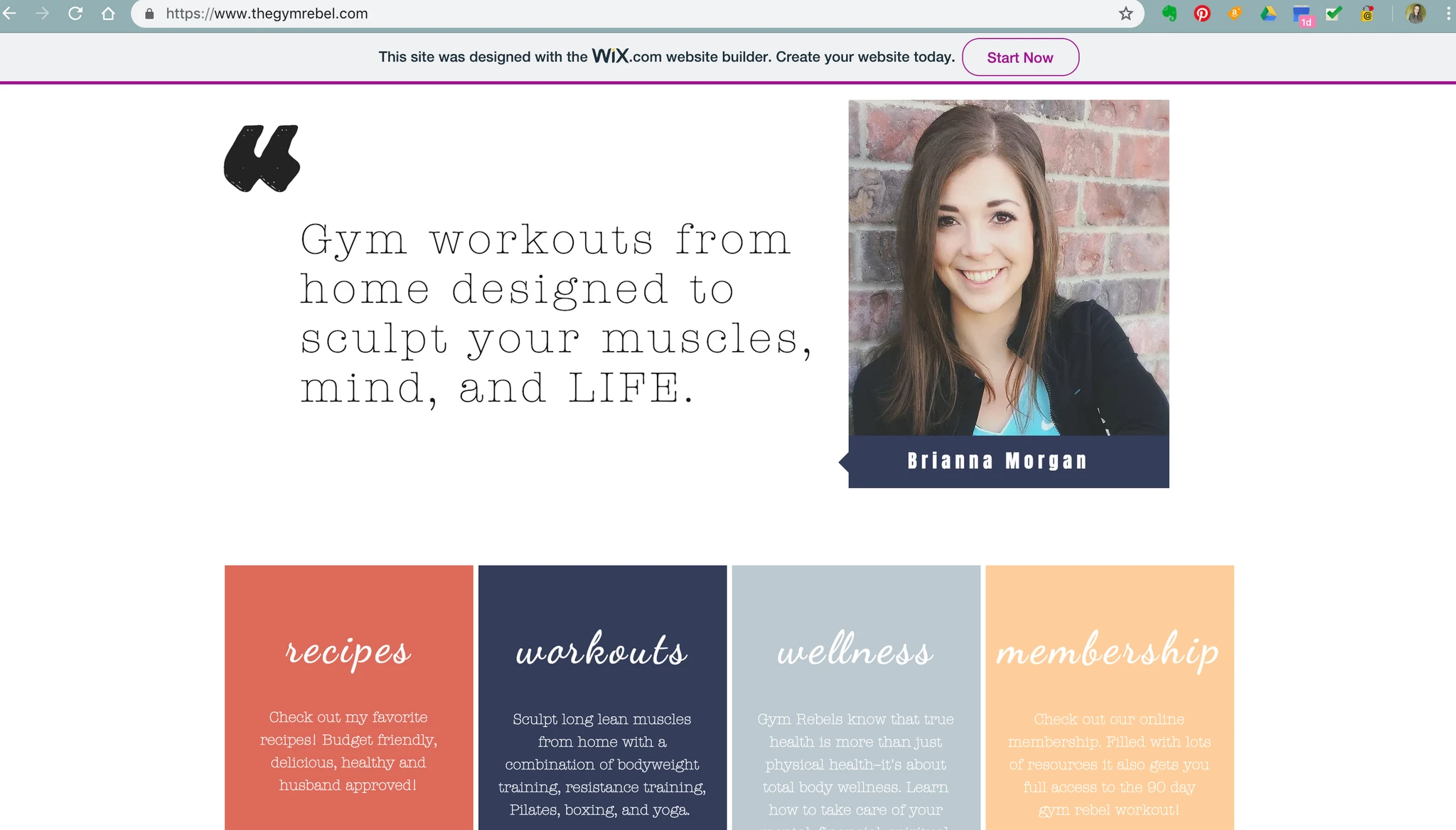 The Gym Rebel Website Design