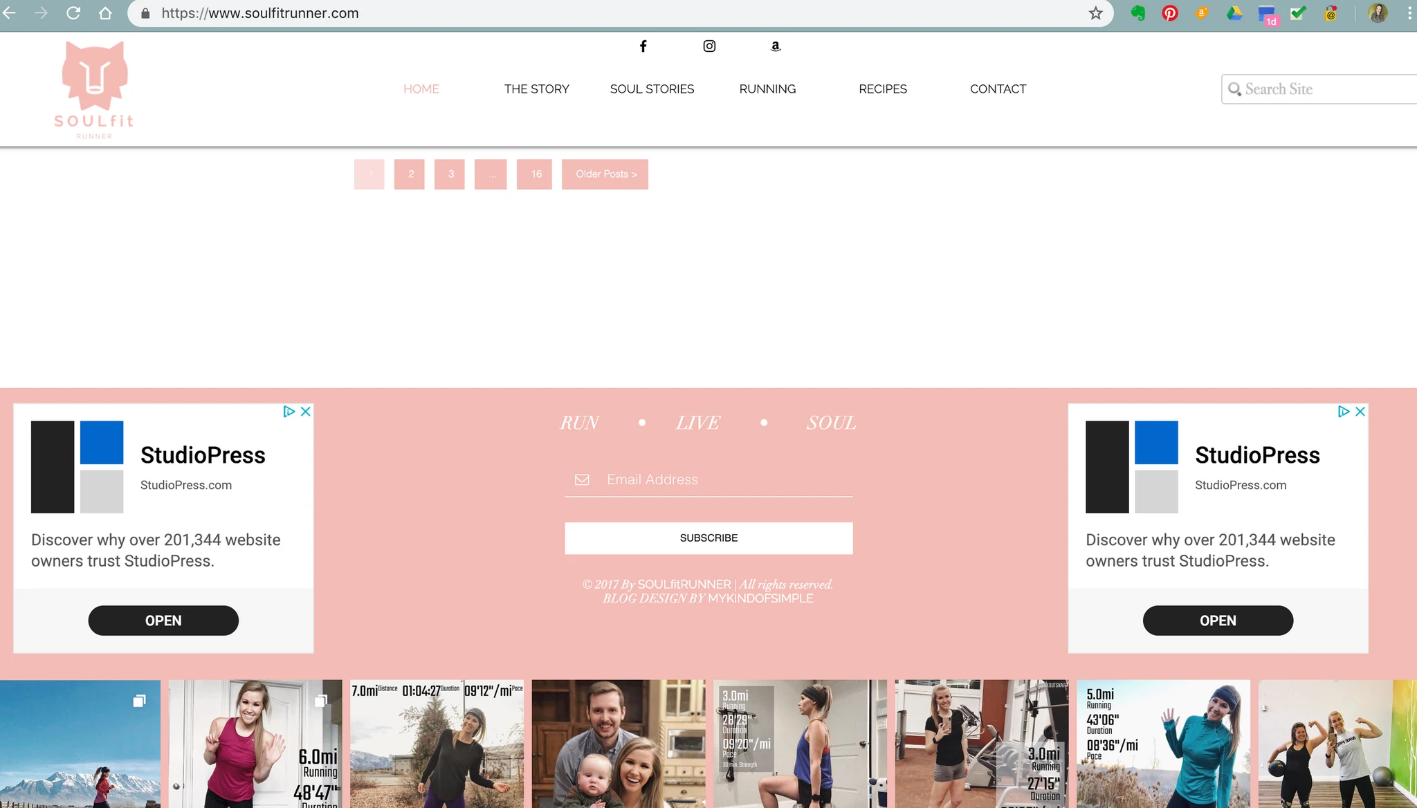 SOULfitRUNNER Website Design