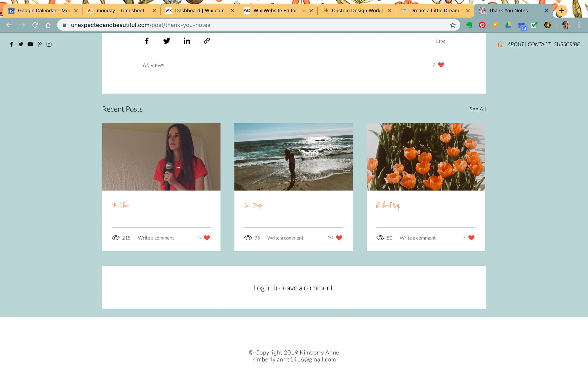 Unexpected and Beautiful Blog Design