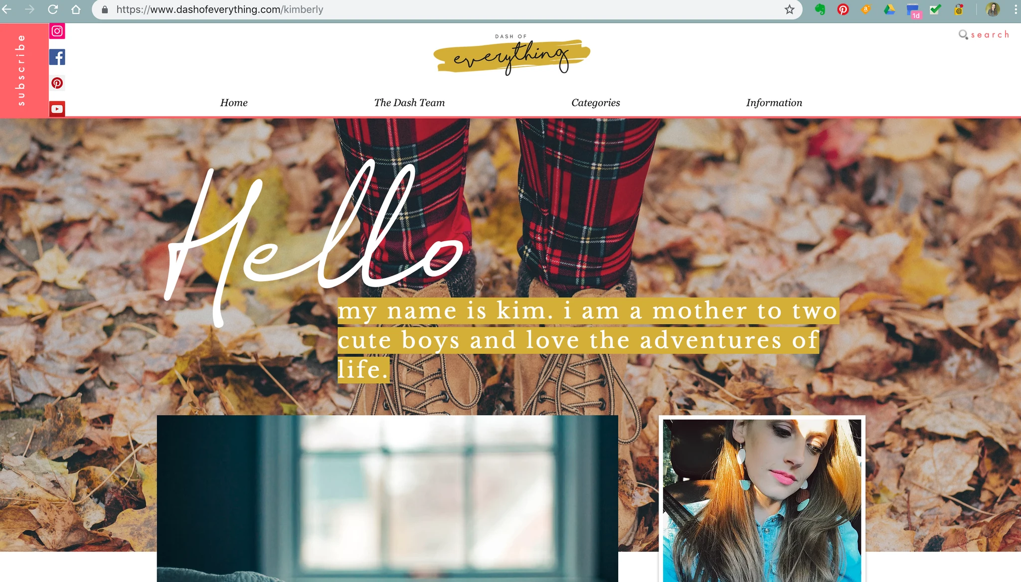 Dash of Everything Blog Design