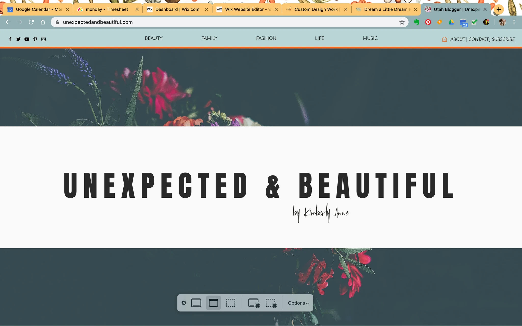 Unexpected and Beautiful Blog Design