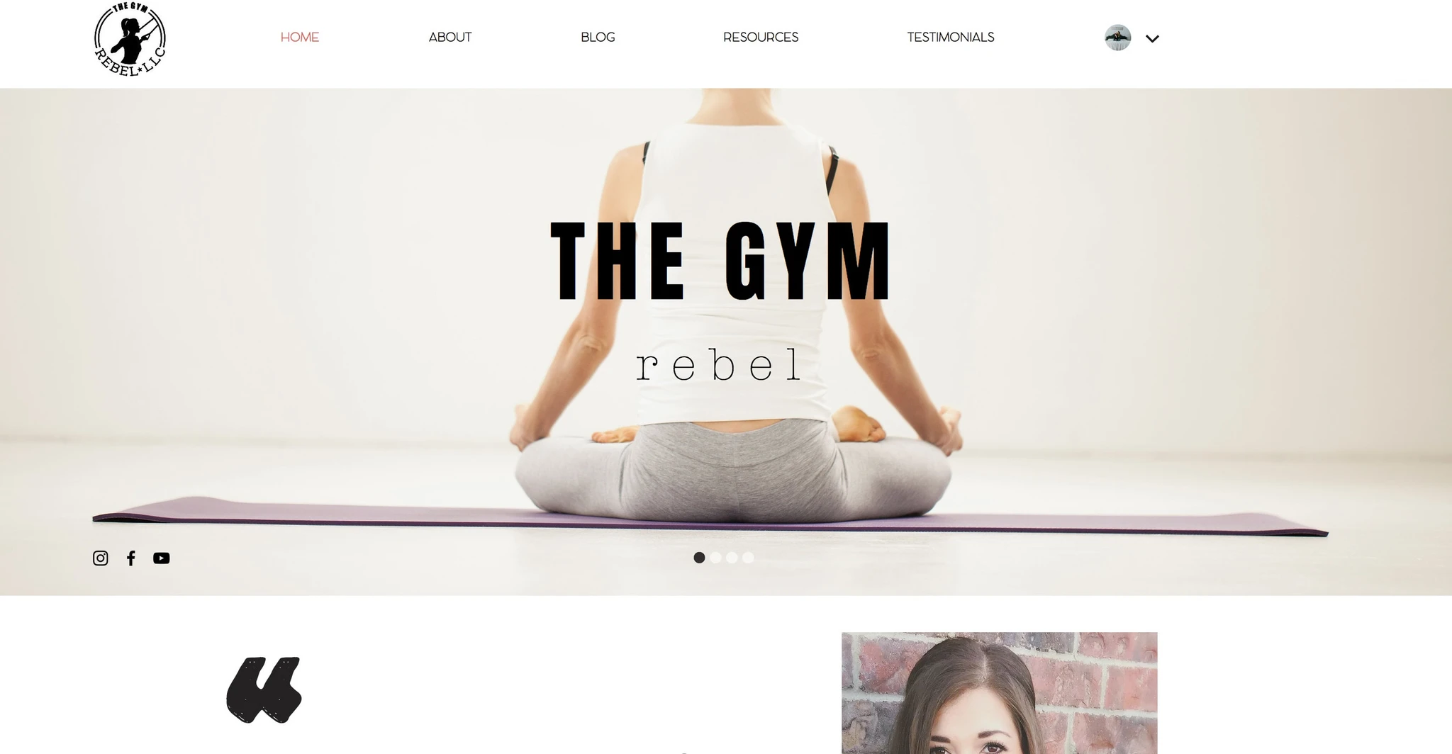 The Gym Rebel Website Design